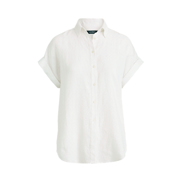 Relaxed Fit Linen Short Sleeve Shirt