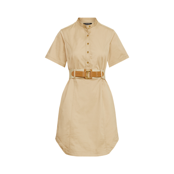 Belted Micro-Sanded Twill Dress Lauren 1