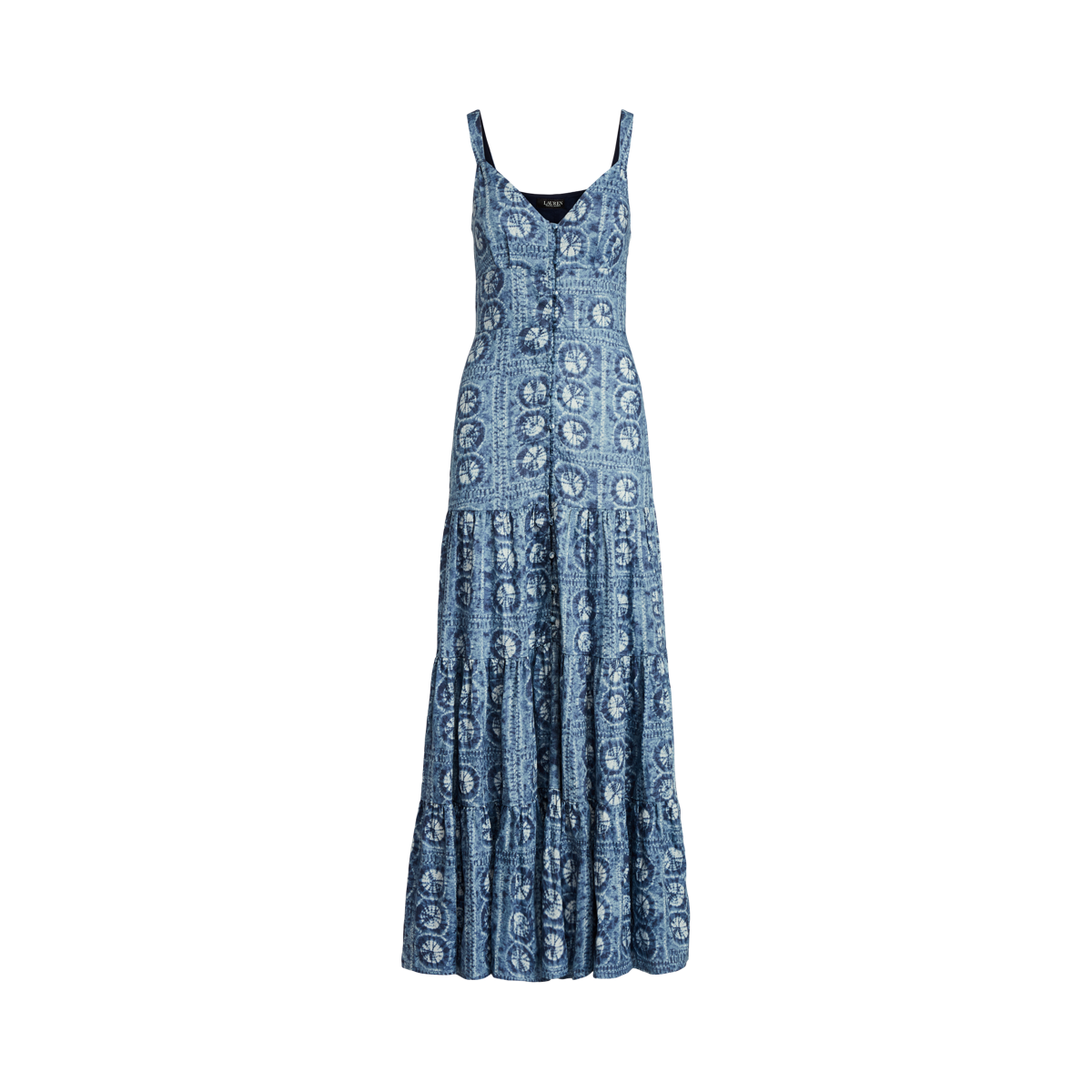 Geo Print Linen Maxidress