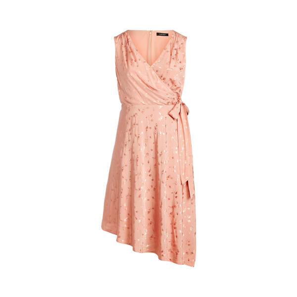 Floral Jacquard Sleeveless Dress Lauren Woman 1