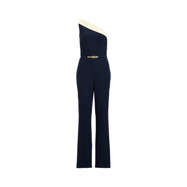 One-Shoulder Crepe Jumpsuit Lauren em 1