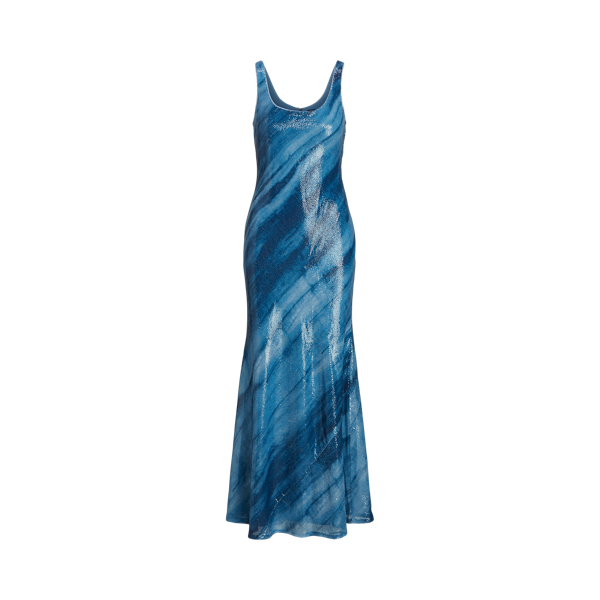 Print Sequin Crepe Gown Lauren 1