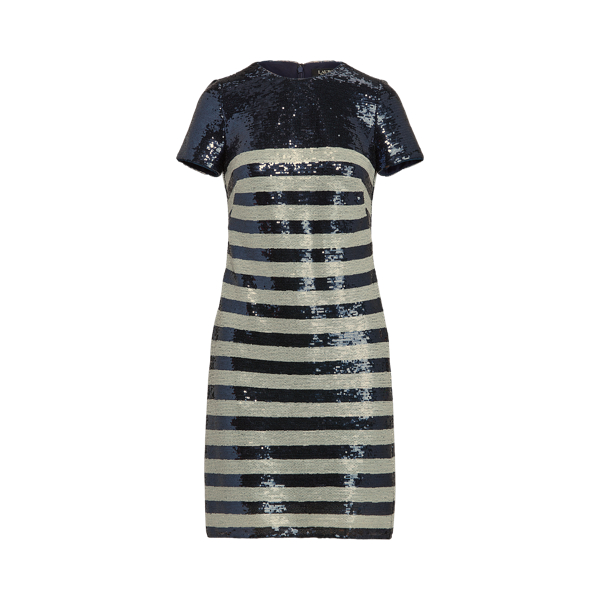Striped Sequined Cocktail Dress Lauren 1