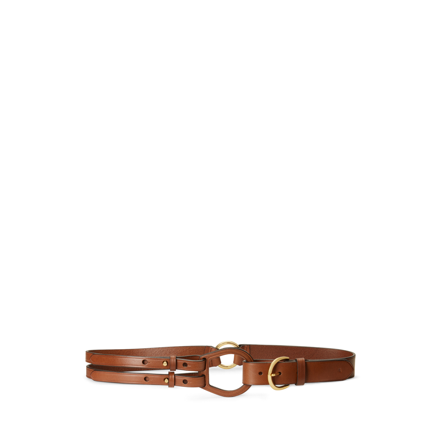 Женский ремень Ralph Lauren Tri-Strap Leather, цвет: Cuoio — фото 4