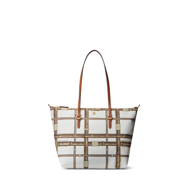 Belting Print Oxford Small Keaton Tote