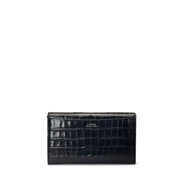 Bolso cruzado Adair de piel tallada Lauren en Azul marino Lauren 7
