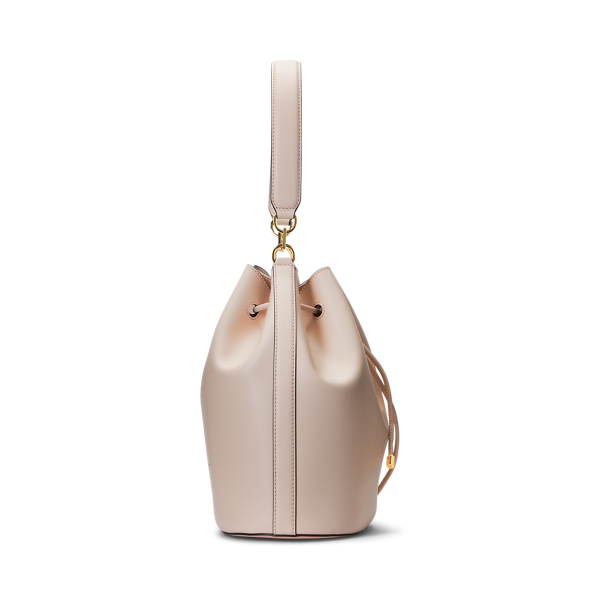 Blush Leather Large Andie Drawstring Bag Lauren 4
