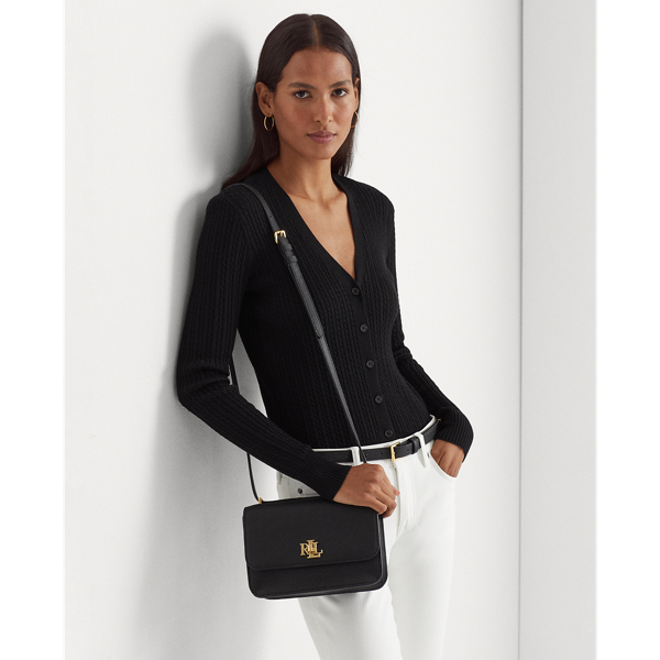 Pebbled Leather Medium Sophee Bag Lauren en Black 7