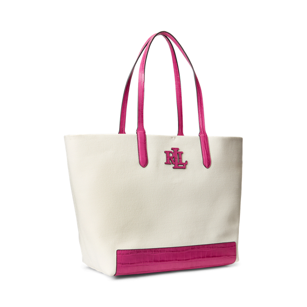 Natural/Nouveau Bright Pi Canvas Large Goldie Tote Lauren 3
