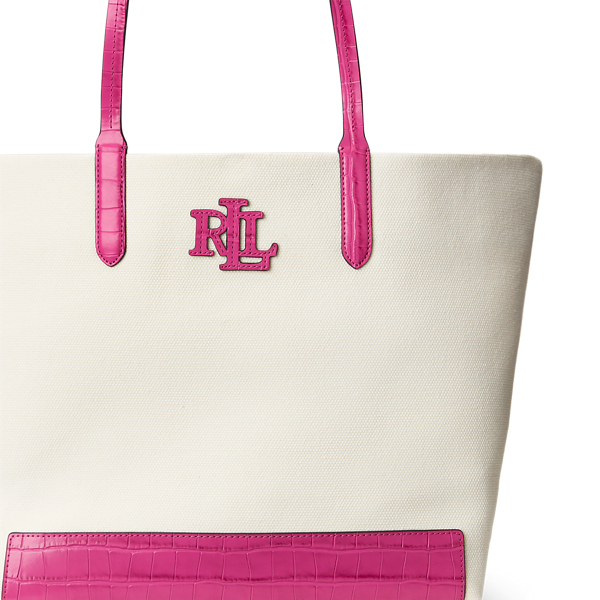Natural/Nouveau Bright Pi Canvas Large Goldie Tote Lauren 6