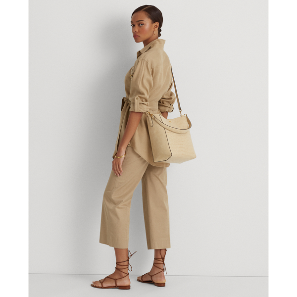 Embossed Medium Adley Shoulder Bag for Women | Ralph Lauren® UK