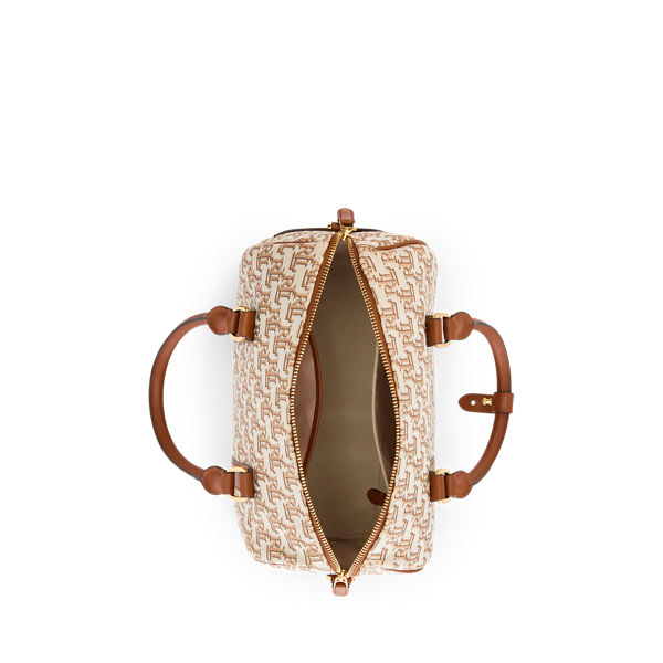 Khaki/Lauren Tan Monogram Jacquard Medium Kaden Satchel Lauren 5