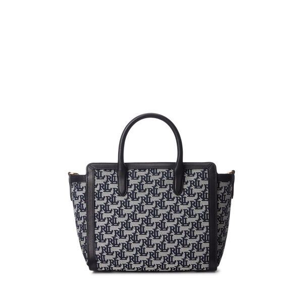 Lauren Navy Monogram Jacquard Medium Tyler Tote Lauren 4