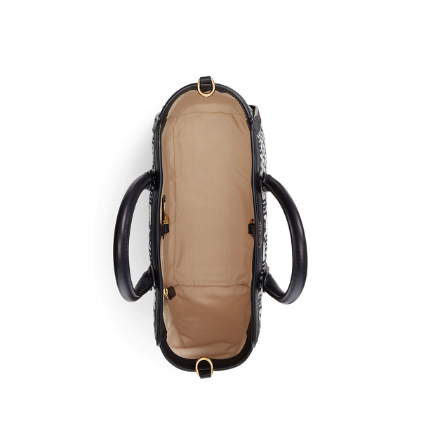 Lauren Navy Monogram Jacquard Medium Tyler Tote Lauren 5