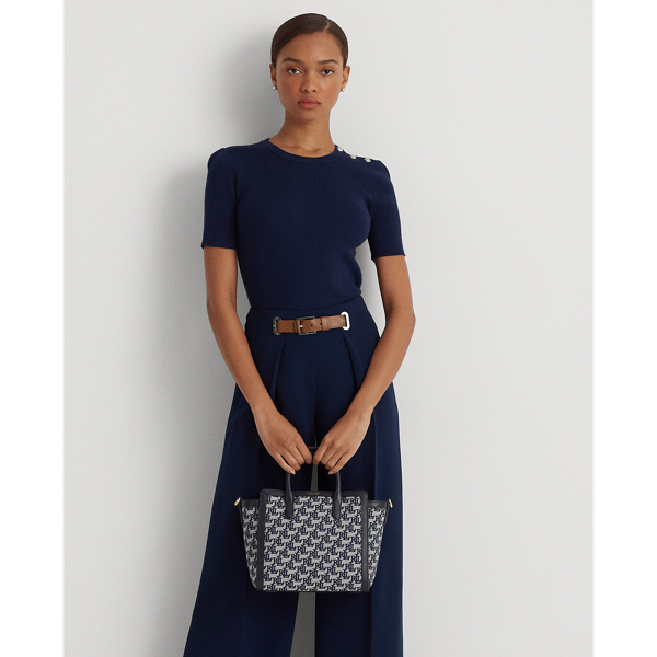 LAUREN RALPH LAUREN Tyler トートバッグ Print Suede Large Tyler Tote