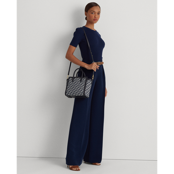 LAUREN RALPH LAUREN Tyler トートバッグ Lauren Ralph Lauren Medium Tyler Tote In Croc Embossed Leather