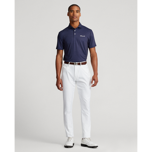 Navy Preppy Dot Custom Slim Fit Performance Polo RLX 4