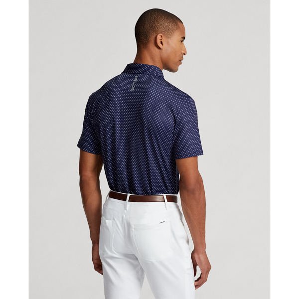 Navy Preppy Dot Custom Slim Fit Performance Polo RLX 5