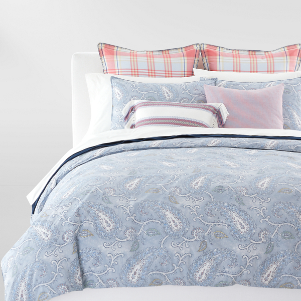 Blue Multi Karina Paisley Duvet Cover Set Lauren Home 7