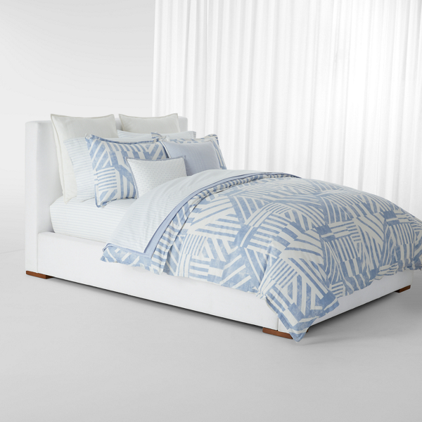 Blue Cornflower Bennett Pickstitch Throw Pillow Lauren Home 5