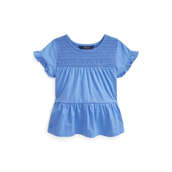 Smocked Tiered Cotton Jersey Top Girls 1.5-6.5 Years 1