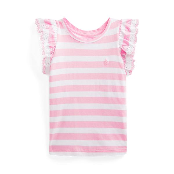 Haut ray&eacute; broderie anglaise jersey coton GIRLS 1.5-6.5 YEARS en 1