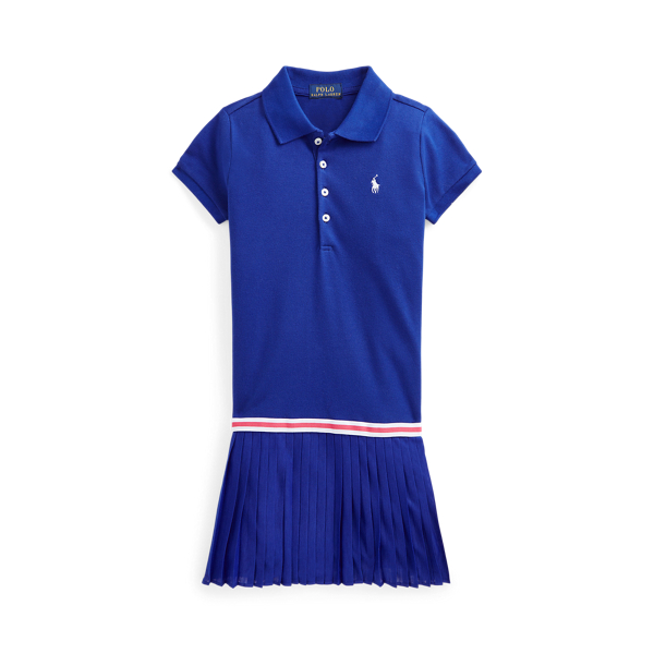Vestido tipo polo de piqu&eacute; el&aacute;stico