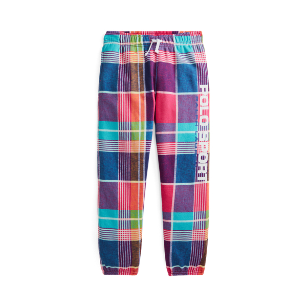 Pantalon Polo Sport madras coton &eacute;ponge GIRLS 7-14 YEARS en 1