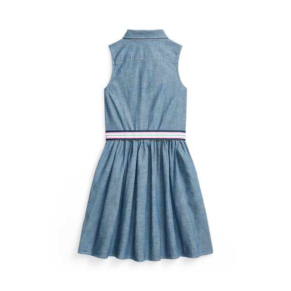 Indigo Belted Indigo Chambray Shirtdress Girls 7-14 Years 2