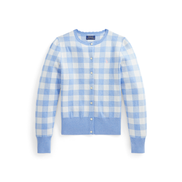 Gingham Cotton Cardigan