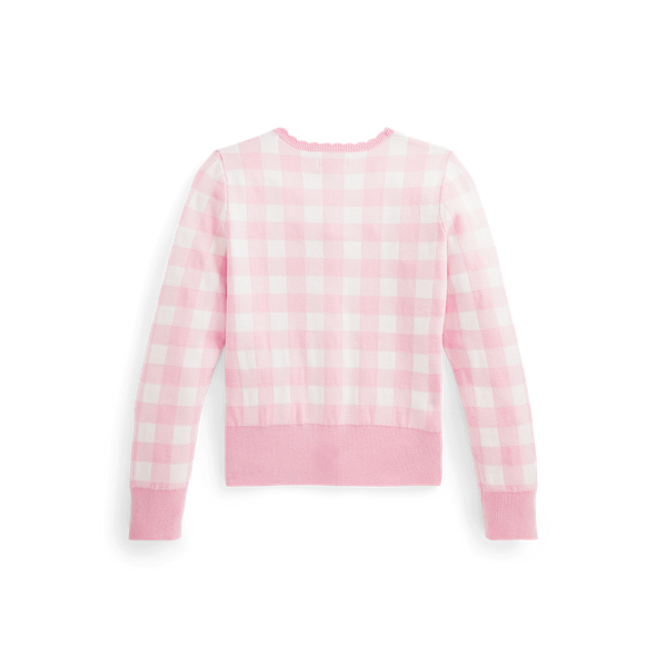Pink Multi Gingham Cotton Cardigan Girls 7-16 2