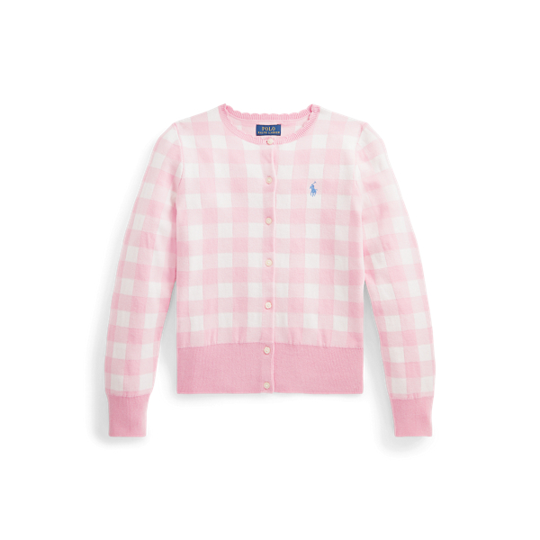 Pink Multi Gingham Cotton Cardigan Girls 7-16 1