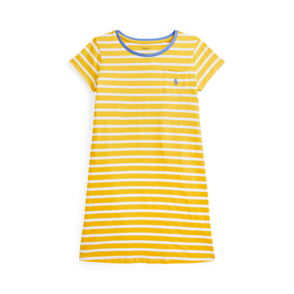 Striped Cotton Jersey T-Shirt Dress