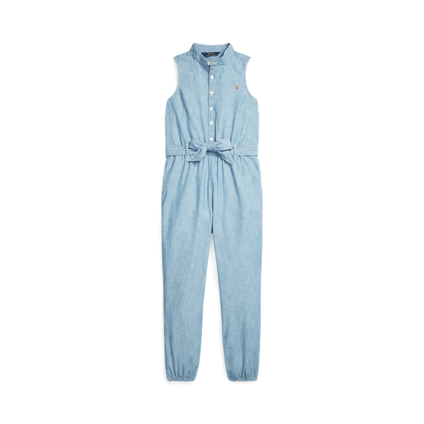 Cotton Chambray Jumpsuit Girls 7-16 1