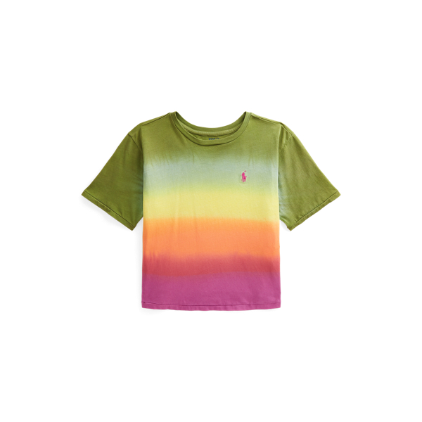 Ombr&eacute; boxy katoenen jersey T-shirt