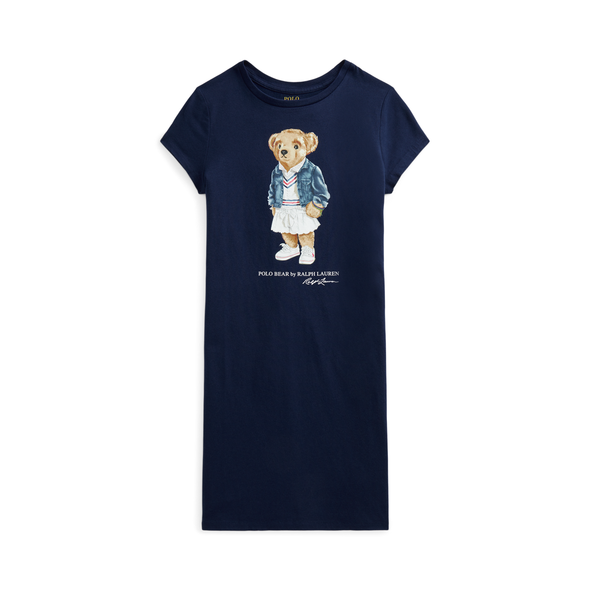 Good Ralph Lauren Polo Bear Jersey Tee Dress