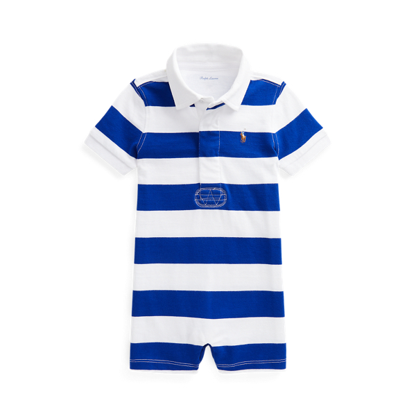 Striped Cotton Rugby Shortall Baby Boy 1