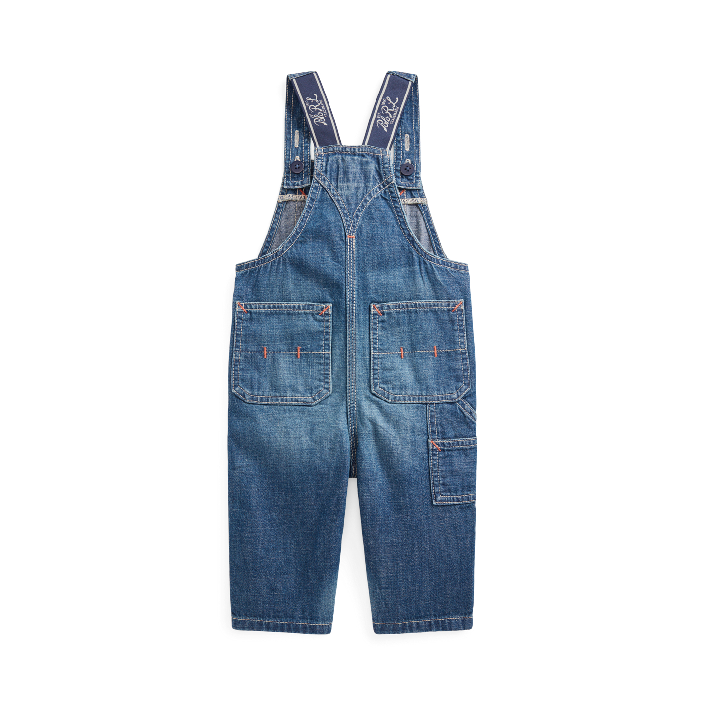 Детский комбинезон Ralph Lauren Cotton Denim Overall, цвет: Варёный — фото 1