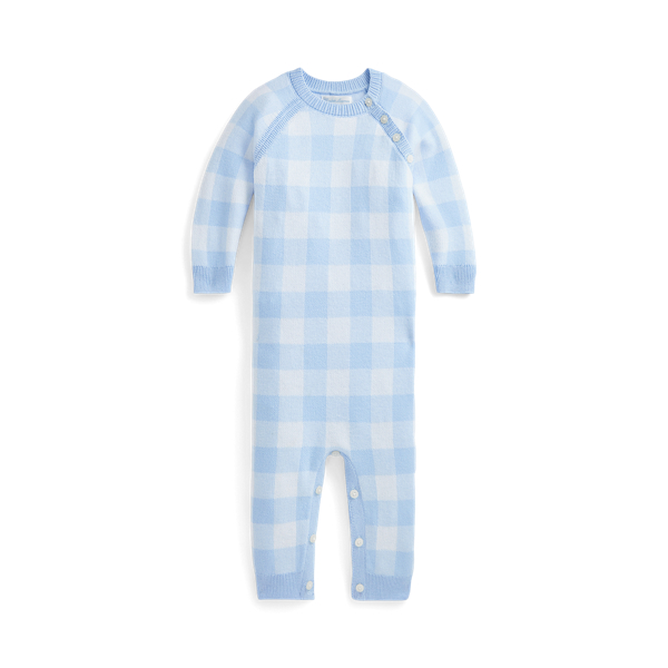 Gingham Cotton Jumper Coverall Baby Boy 1