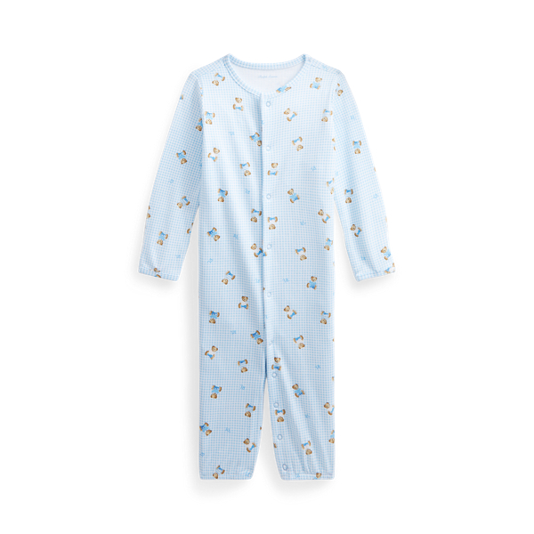 Polo Bear Convertible Gown Coverall Baby Boy 1