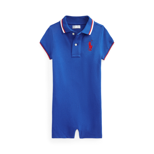 Big Pony Cotton Mesh Polo Shortall Baby Boy 1