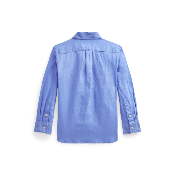 Harbor Island Blue Linen Shirt Boys 2-7 for back to school 2