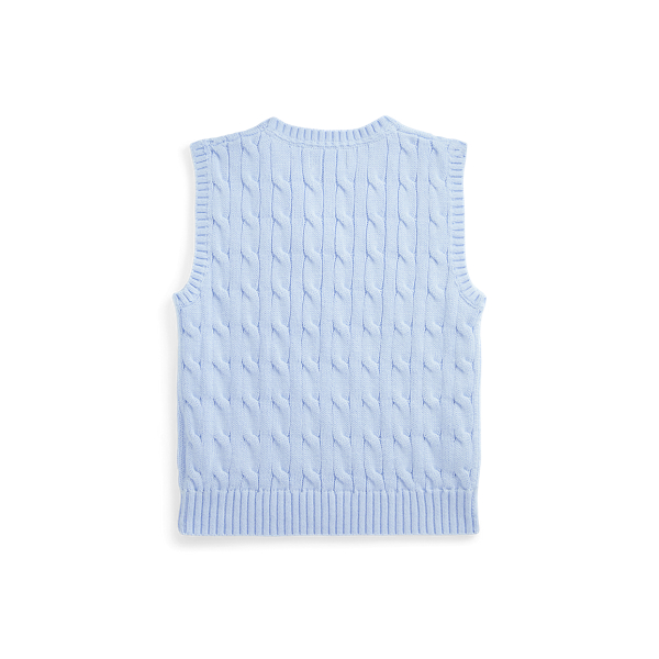 Office Blue Cable-Knit Cotton Sweater Vest Boys 2-7 2