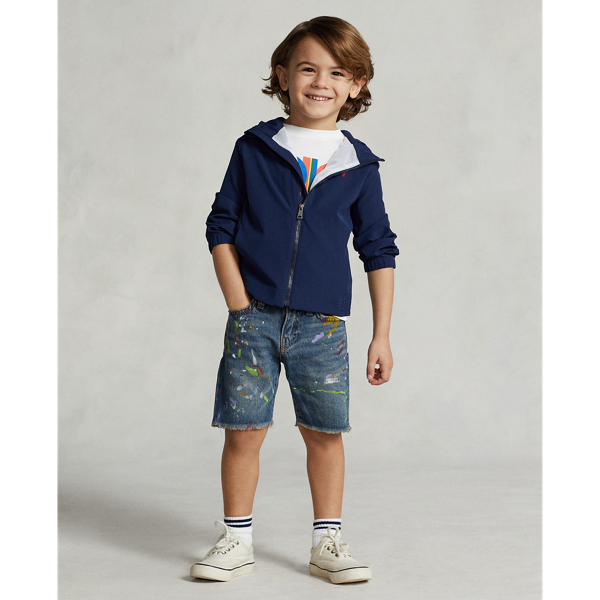 Newport Navy/Rugby Royal Stretch Hooded Jacket Boys 2-7 4