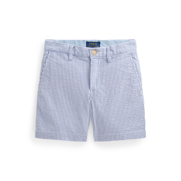Straight Fit Stretch Seersucker Short Boys 2-7 1