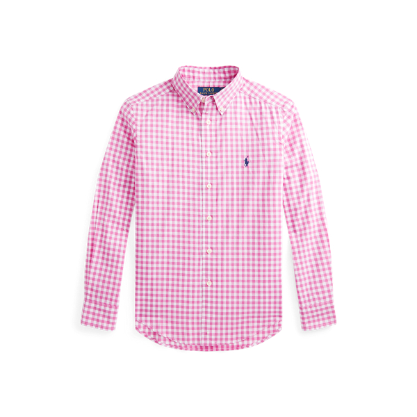 Gingham Cotton Poplin Shirt Boys 8-20 1