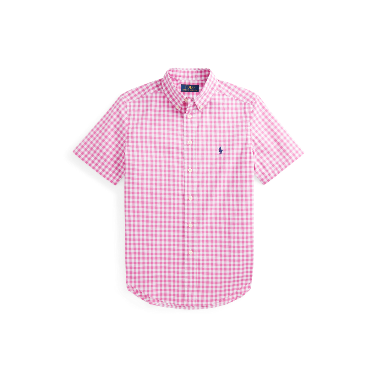 Gingham Poplin Short Sleeve Shirt