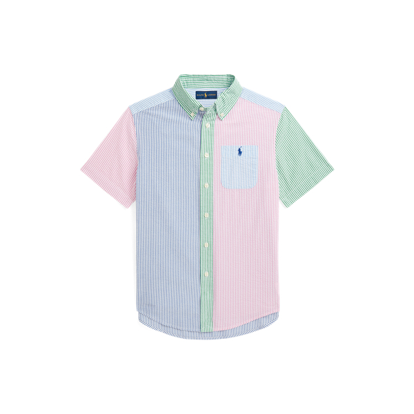 Seersucker Short-Sleeve Fun Shirt Boys 6-14 Years 1