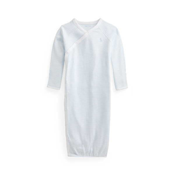 Striped Organic Cotton Interlock Gown