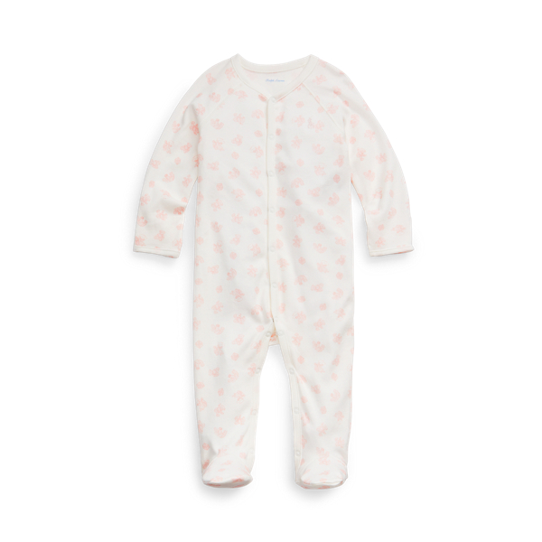 Organic Cotton Interlock Footed Coverall Baby Girl 1